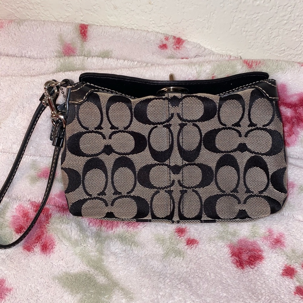 Black Coach Wristlet